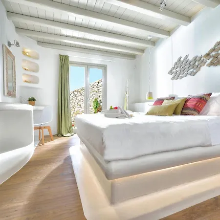 Villa Outstanding Mykonos 6 Bedrooms Agamemnon Sauna Jacuzzi Panoramic Sea Views