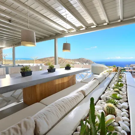 Outstanding Mykonos 6 Bedrooms Agamemnon Sauna Jacuzzi Panoramic Sea Views Villa Elia (Mykonos)