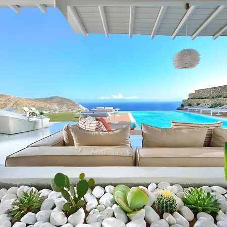 Villa Outstanding Mykonos 6 Bedrooms Agamemnon Sauna Jacuzzi Panoramic Sea Views *